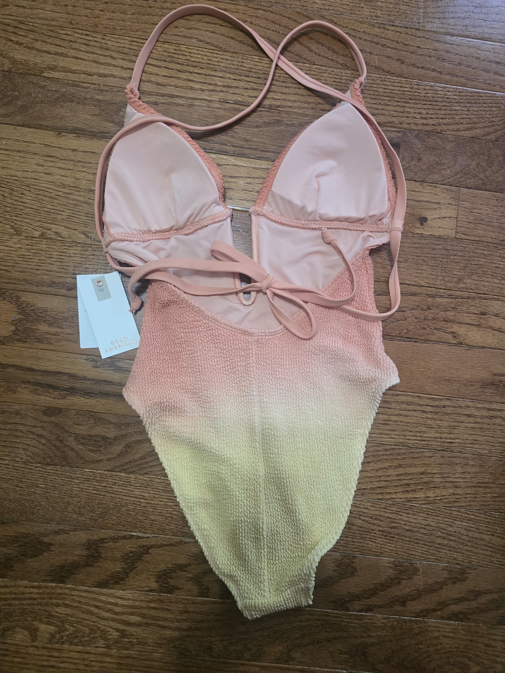 Good American Pink to Yellow Ombre One-Piece Swimsuit - Picture 2 of 3